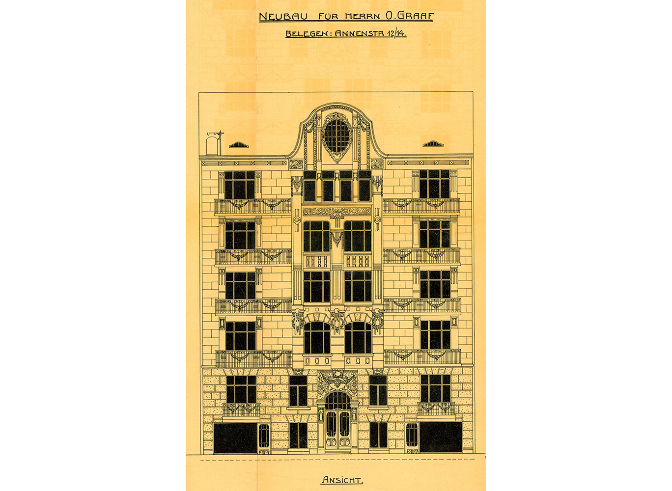 Ansicht Bauantrag 1908