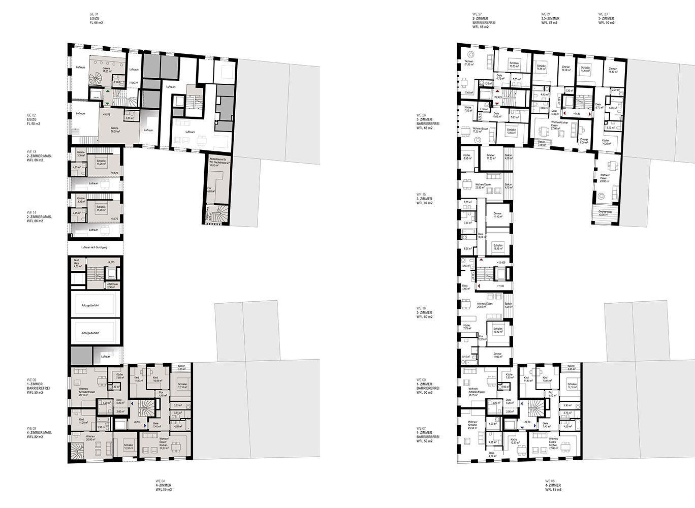 Zwischengeschoss und 1. Obergeschoss