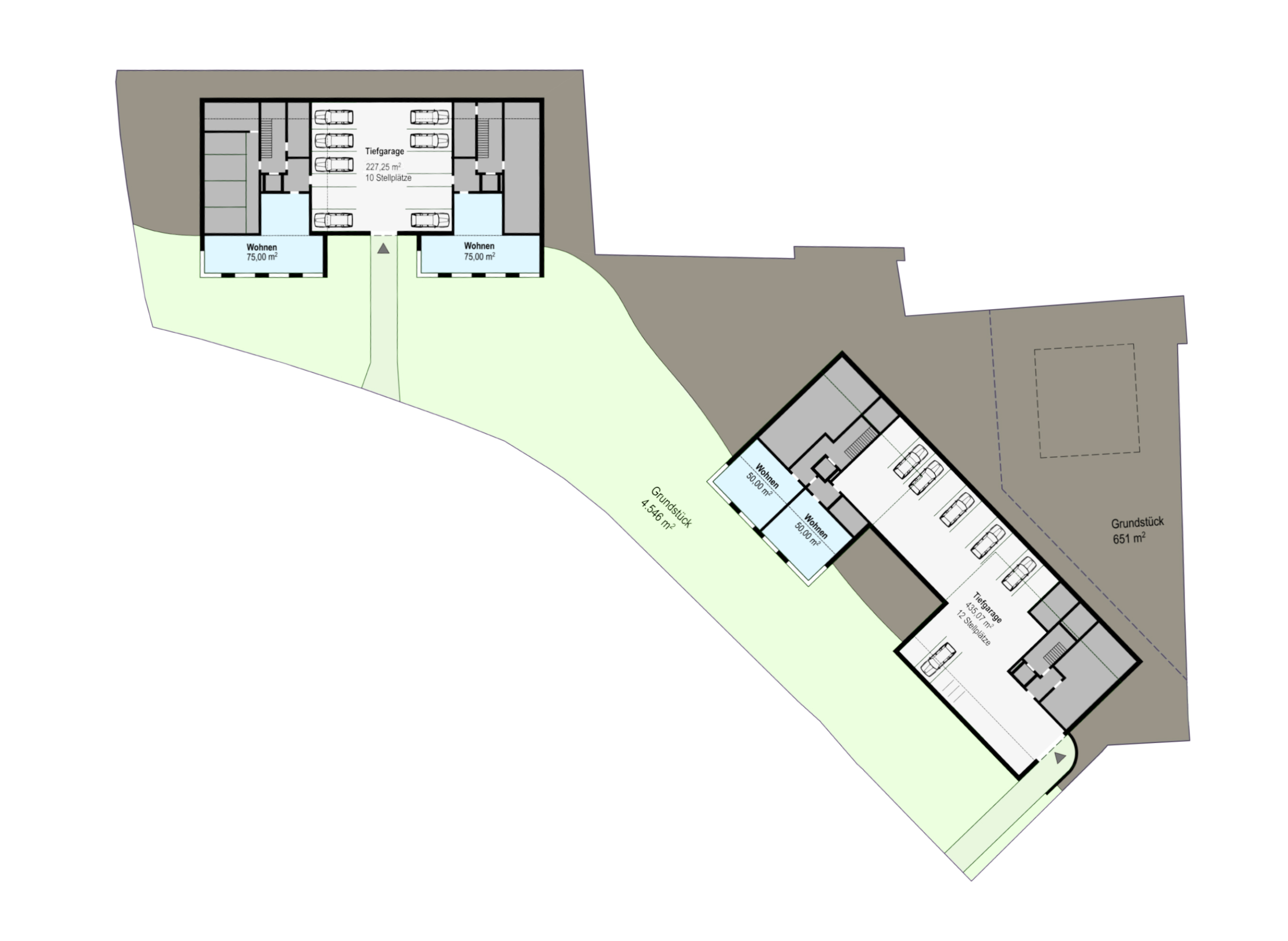 Grundriss Tiefgarage